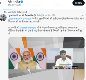 modi sindhiyaairindia